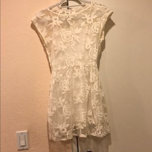 abercrombie embroidered dress with slip